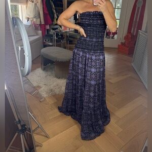 Designer Purple Strapless Dress